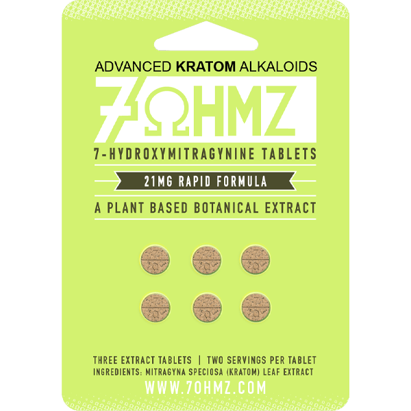 7OHMZ 21MG Rapid Release - 6 Count Pack - Kratom Hood